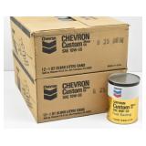 (24 cans) Chevron Custom Motor Oil SAE 10W-30