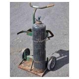 145 cu ft Wielding Acetylene Tank & Cart