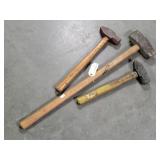 (3) Cross Peen Sledge Hammers