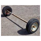 Trailer Axle w/ Rims and Tires