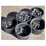 (5) Tubs of Poly Sprinkler Pipe Fittings