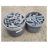 (2) Buckets Poly Insert Fittings Tees