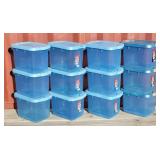 (12) Rubbermaid Roughneck 19 QT Totes w/ Lids
