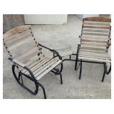 Tete-A-Tete Glider Set / 2 Chairs Connecting Table