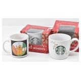 (2) Starbucks Mugs in Boxes & 1981 Far Side Mug