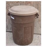 Brown 30" Tall Trash Can w/ Lid
