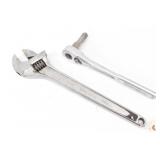 Williams 15" Adj Wrench, Craftsman 1/2" Ratchet...