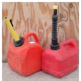 (2) 1-gal Plastic Gas Cans w/ Gas