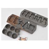 (3) Lodge Cast Iron Bakeware: Muffin Pan...