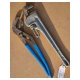 Pipe Wrench & Tongue and Groove Pliers