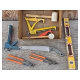 Caulk Guns, Pruning Saw, Nail Pullers, Level...