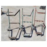 (3) Industrial 2-Tier Rolling Dolly Racks