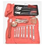 Tool Box-Combination Wrenches, Pliers, Vice Grips