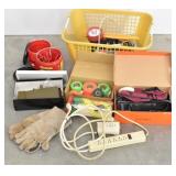 Basket of: Assorted Electrical Tape, Cable Ties...