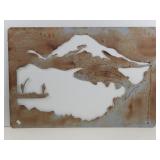 Trout Fishing Scene Metal Wall Art
