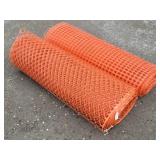 (2) Rolls Orange Mesh Safety Barrier Fence