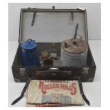 Roller Mills Flour Bag, Antique Gas Can Coffee Pot