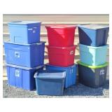 10 Storage Totes w/Lids.