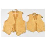 Leather Vest Medium. & Extra Small
