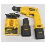 Dewalt12volt Drill, Charger & 2 Batteries and Caes