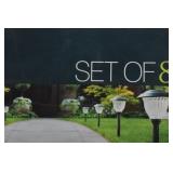 Paradise 8-Piece Solar Pathway Lights NIB