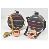 2  ODI Solid Copper Moscow Mule Mugs & 2 Canteens