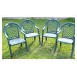 Grosfillex Savannah Green Pack Armchairs