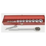 Proto Stanley 3/4" Chrome Socket Set 7/8" -1 7/8"