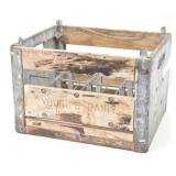 Young's Dairy Primitive Milk Crate Metal & Wood