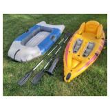 (2) Inflatable Watercraft - Kayak & Boat