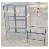 (2) Bird Cages on Rolling Stands