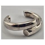 Mexico .925 Sterling Modernist Bypass Cuff ...