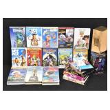 (25) Movies DVD & VHS: Cartoons, Family, Star Wars
