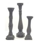 (3) Fitz & Floyd Pillar Candle Holder Pedestals