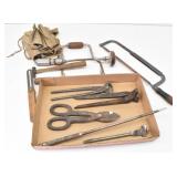 Vintage Tools: Nippers, Tin Snips, Hand Drill...