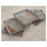 (5) Metal Sifting Screens / Drain Pans