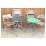 (5) Folding Chairs & 2-Small Folding Tables