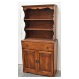 2-Piece Country Stepback Hutch Buffet Cabinet