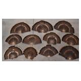 (11) Wild Turkey Tail Fans