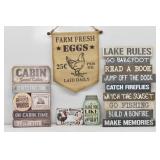 Wall Decor: Burlap Farm fresh Eggs Sign...