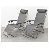 (2) Reclining Camp Lounge Chairs