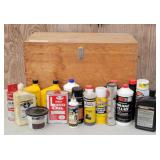 Automotive Fluids In Wooden Tool Chest...