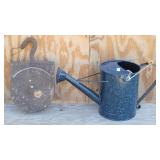Vtg Metal Barn or Farm Pulley & Enamelware...