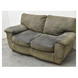 Man Cave/Garage Well-Worn Microfiber Sofa Loveseat