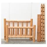 Queen Size Rustic Log Bed