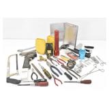 Assorted Hand Tools Lot: Plyers, File, Hammer &