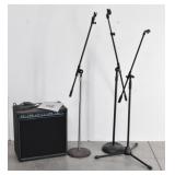 Keyboard Amplifier KB 60 & 3 Microphone Stands
