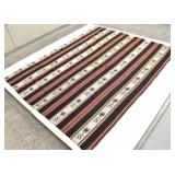 Horizontal Weaving Palm Tree Motifs Throw