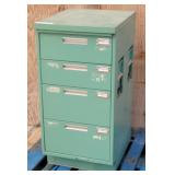 Metal Cabinet 4 Drawers w/ Contents
