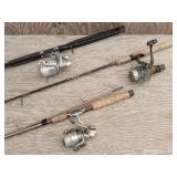 (3) Fishing Poles w/ Reels